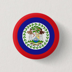 Badge Rond 2,50 Cm Drapeau bélizien