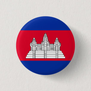 Badge Rond 2,50 Cm Drapeau cambodgien