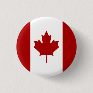Badge Rond 2,50 Cm Drapeau canadien, drapeau du Canada