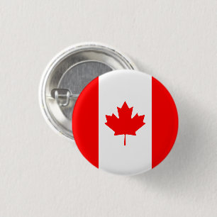 Badge Rond 2,50 Cm Drapeau canadien patriotique