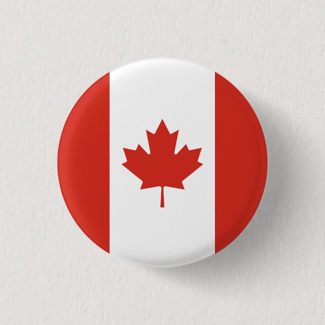 Badge Rond 2,50 Cm Drapeau canadien patriotique (Devant)
