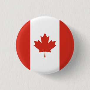 Badge Rond 2,50 Cm Drapeau canadien patriotique