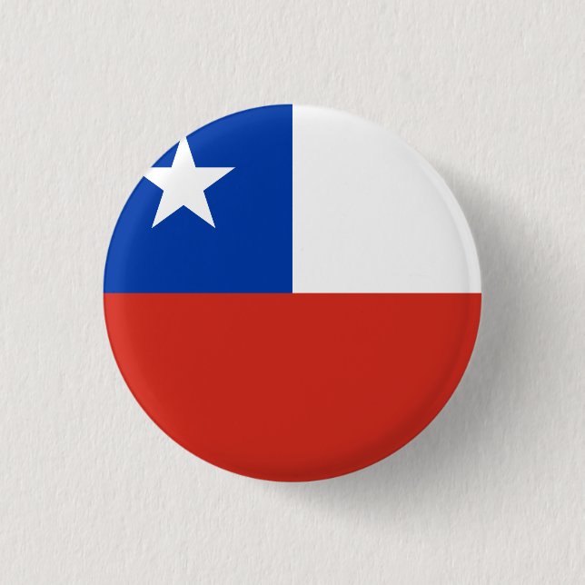 Badge Rond 2,50 Cm Drapeau chilien (Devant)