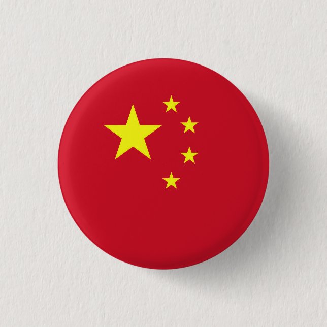 Badge Rond 2,50 Cm Drapeau Chine (Devant)
