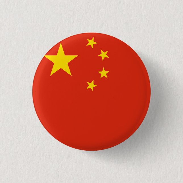 Badge Rond 2,50 Cm Drapeau chinois (Devant)