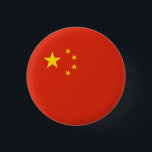 Badge Rond 2,50 Cm Drapeau chinois, Drapeau chinois<br><div class="desc">Drapeau chinois,  Drapeau de la Chine bouton/badge de World Flags United.</div>