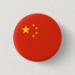 Badge Rond 2,50 Cm Drapeau chinois, Drapeau chinois
