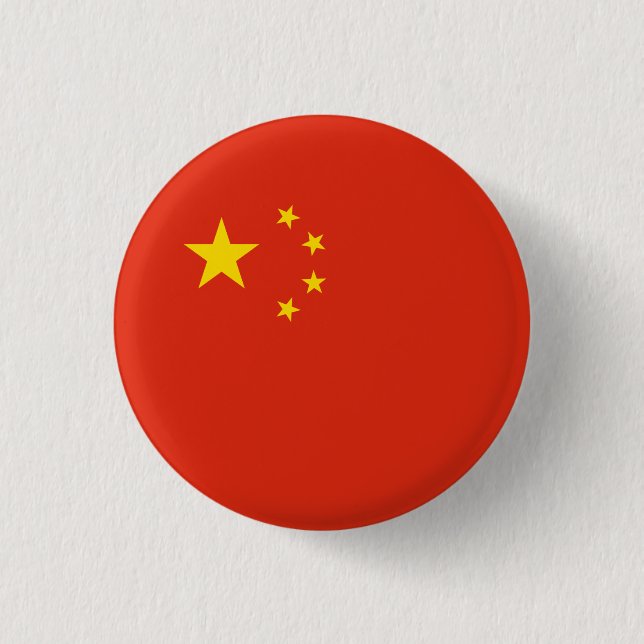 Badge Rond 2,50 Cm Drapeau chinois, Drapeau chinois (Devant)
