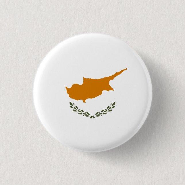 Badge Rond 2,50 Cm Drapeau chypriote, Drapeau de Chypre (Devant)