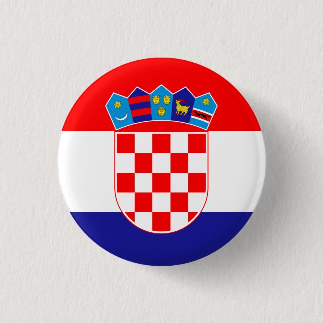 Badge Rond 2,50 Cm Drapeau Croatie (Devant)