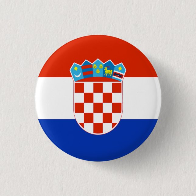 Badge Rond 2,50 Cm Drapeau Croatie (Devant)