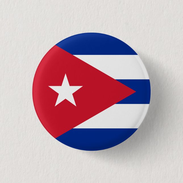 Badge Rond 2,50 Cm Drapeau cubain (Devant)