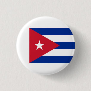 Badge Rond 2,50 Cm Drapeau cubain, Drapeau de Cuba