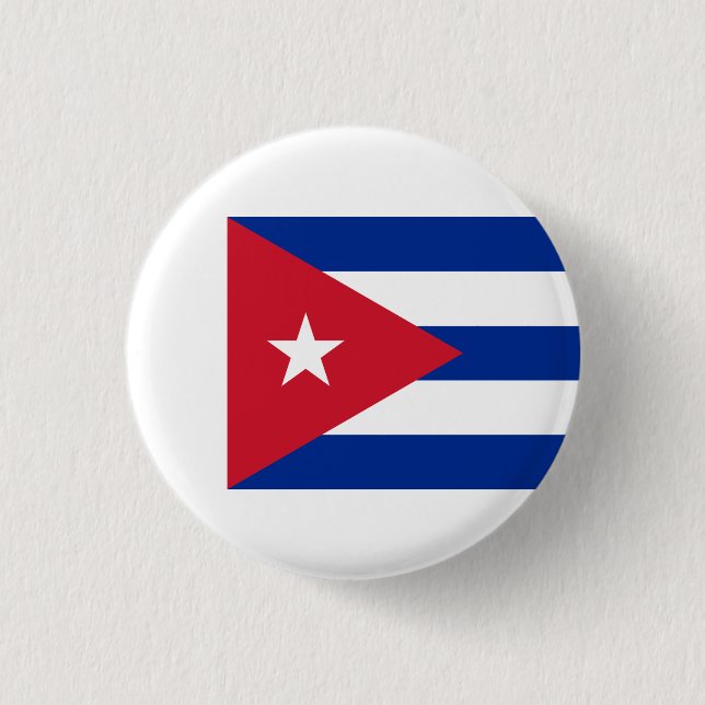 Badge Rond 2,50 Cm Drapeau cubain, Drapeau de Cuba (Devant)