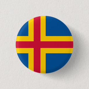 Badge Rond 2,50 Cm Drapeau d'Åland