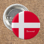 Badge Rond 2,50 Cm Drapeau danois patriotique & Danemark mode / sport<br><div class="desc">Boutons : Danemark & Drapeau danois - amour mon pays,  voyage,  vacances,  patriotes nationaux / fans de sport</div>