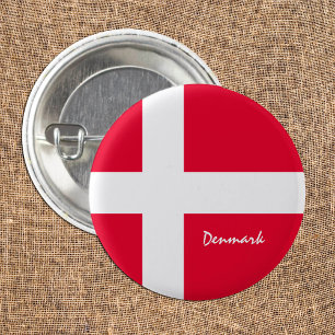 Badge Rond 2,50 Cm Drapeau danois patriotique & Danemark mode / sport