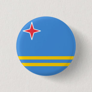 Badge Rond 2,50 Cm Drapeau d'Aruba