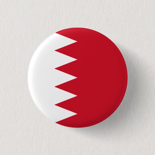 Badge Rond 2,50 Cm Drapeau de Bahreïn, Drapeau de Bahreïn (Devant)
