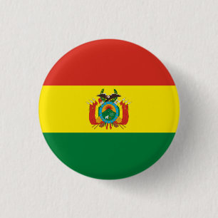 Badge Rond 2,50 Cm Drapeau de Bolivie patriotique