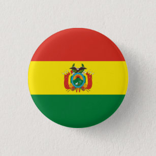 Badge Rond 2,50 Cm Drapeau de Bolivie patriotique