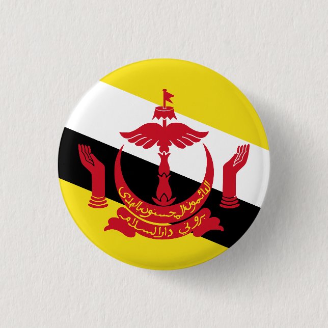 Badge Rond 2,50 Cm Drapeau de Brunei (Devant)