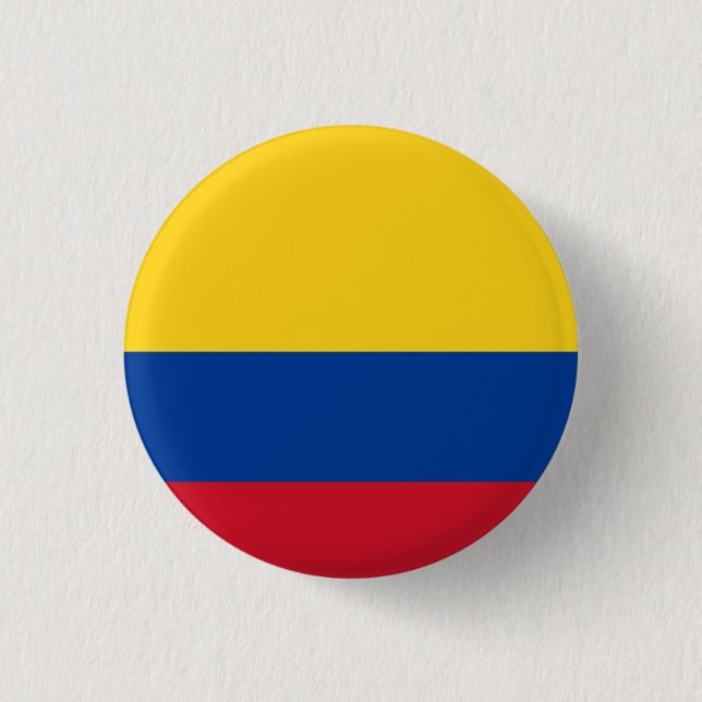 Badge Rond 2,50 Cm Drapeau de Colombie (Devant)