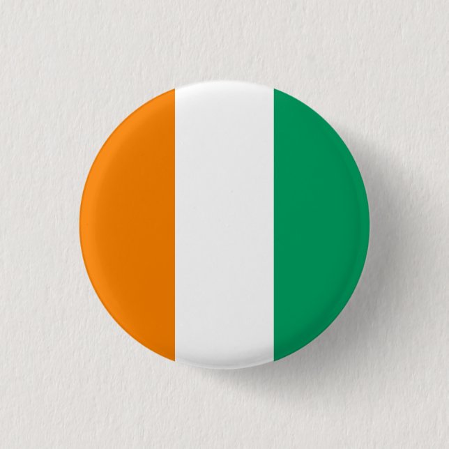 Badge Rond 2,50 Cm Drapeau de Côte d'Ivoire (Devant)