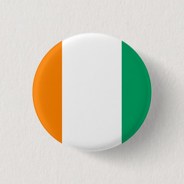 Badge Rond 2,50 Cm Drapeau de Côte d'Ivoire (Devant)