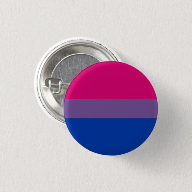 Badge Rond 2,50 Cm Drapeau de fierté bisexuel (Devant & derrière)