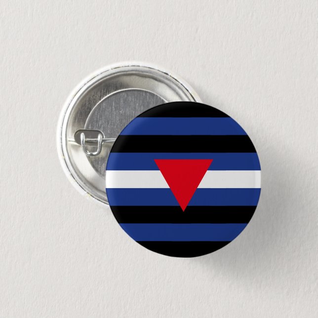 Badge Rond 2,50 Cm Drapeau de fierté cuir queer (Devant & derrière)