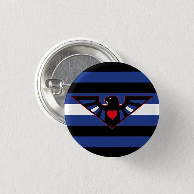 Badge Rond 2,50 Cm Drapeau de fierté d'aigle en cuir (Devant & derrière)