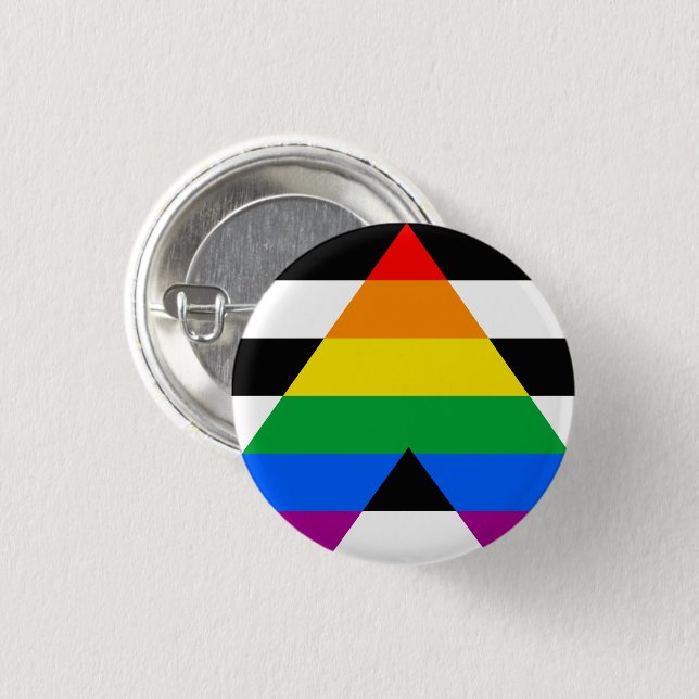 Badge Rond 2,50 Cm Drapeau de fierté d'allié (Devant & derrière)