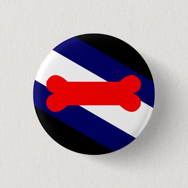 Badge Rond 2,50 Cm Drapeau de fierté de jeu de chiot petit, bouton (Devant)