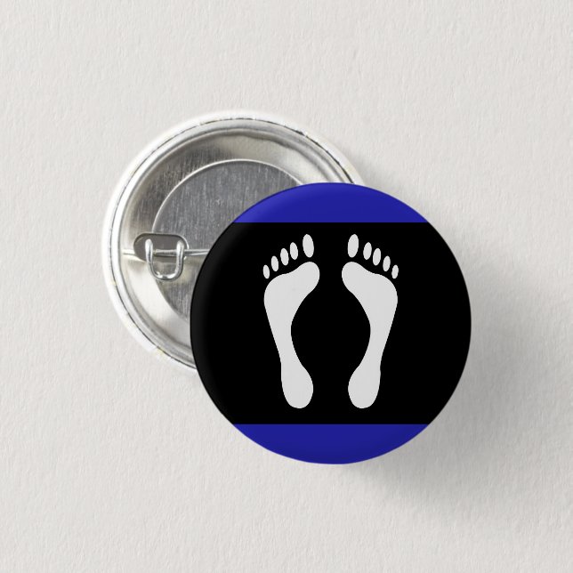 Badge Rond 2,50 Cm Drapeau de fierté de pied (empreinte de pied) (Devant & derrière)