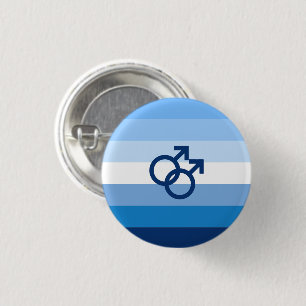 Badge Rond 2,50 Cm Drapeau de fierté gay masculin MLM