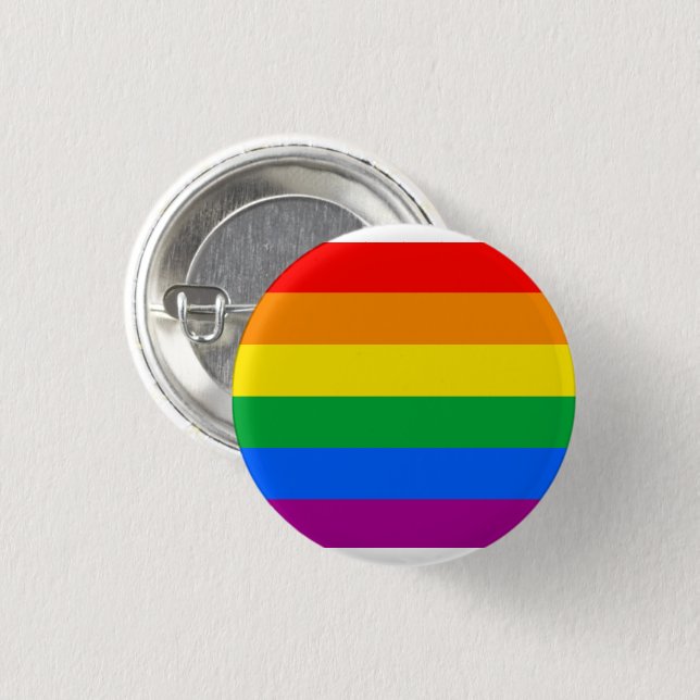 Badge Rond 2,50 Cm Drapeau de fierté gay traditionnel (Devant & derrière)