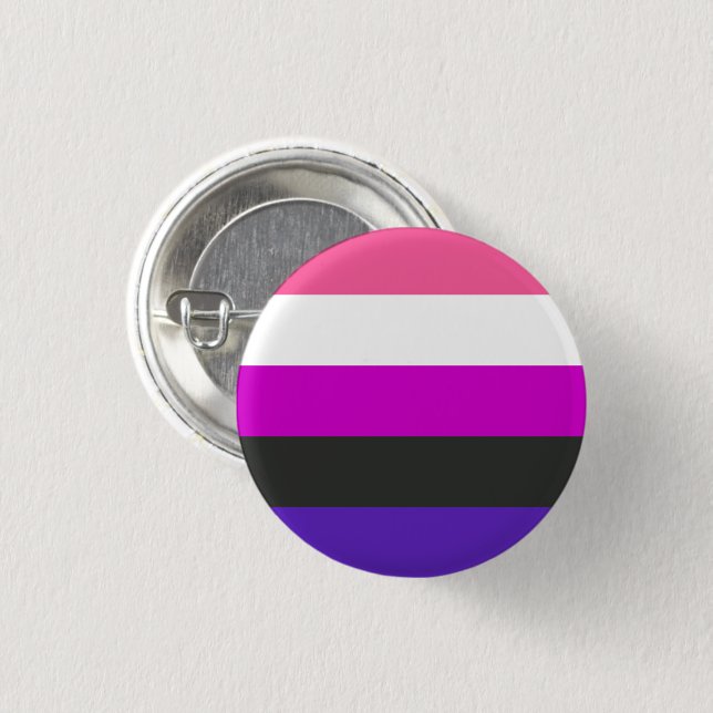Badge Rond 2,50 Cm Drapeau de fierté genderfluid (Devant & derrière)