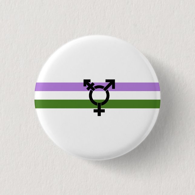 Badge Rond 2,50 Cm Drapeau de fierté genderqueer (Devant)