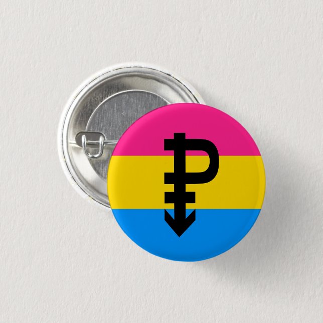 Badge Rond 2,50 Cm Drapeau de fierté pansexuelle (Devant & derrière)