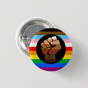 Badge Rond 2,50 Cm Drapeau de fierté POC de progrès LGBTQ+