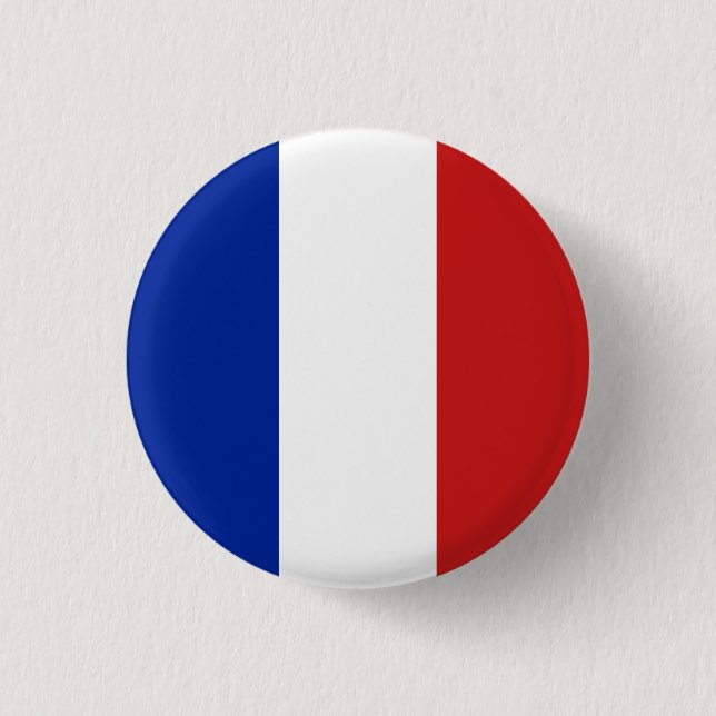 Badge Rond 2,50 Cm Drapeau de France (Devant)