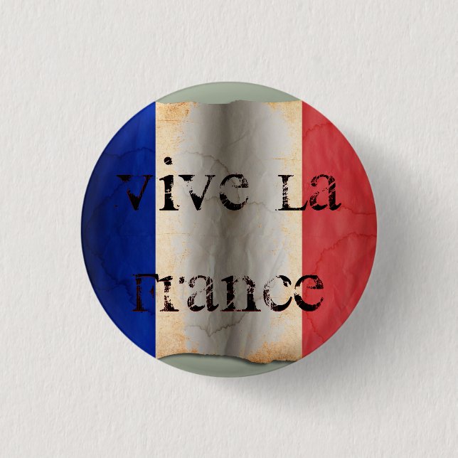 Badge Rond 2,50 Cm Drapeau de France (Devant)