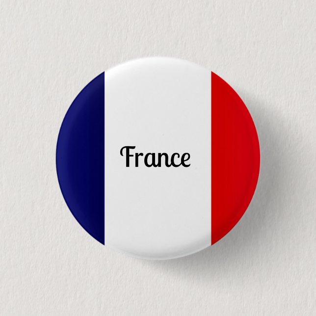 Badge Rond 2,50 Cm Drapeau de France (Devant)