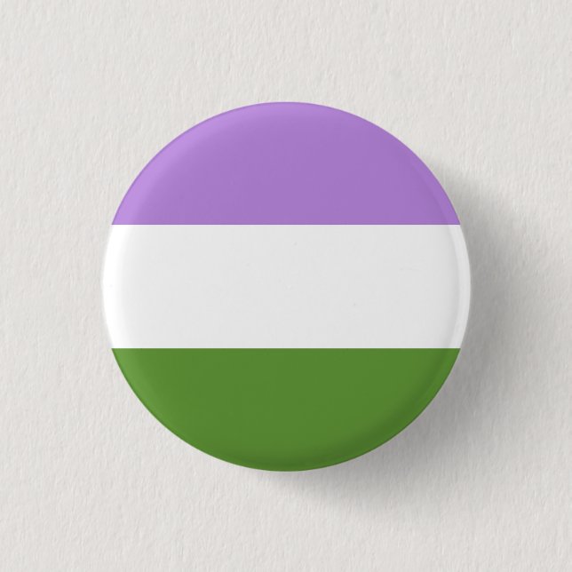 Badge Rond 2,50 Cm drapeau de genderqueer (Devant)