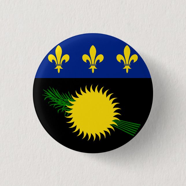 Badge Rond 2,50 Cm Drapeau de Guadeloupe (Devant)