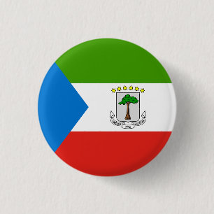 Badge Rond 2,50 Cm Drapeau de Guinée équatoriale