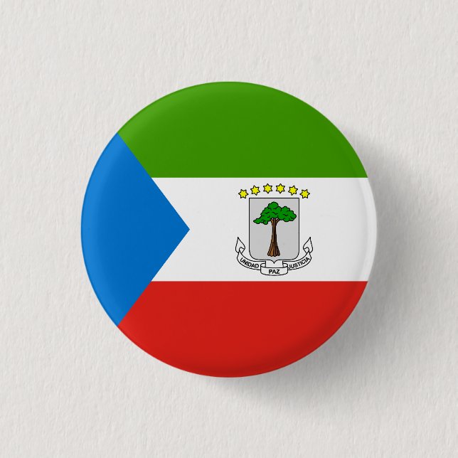 Badge Rond 2,50 Cm Drapeau de Guinée équatoriale (Devant)