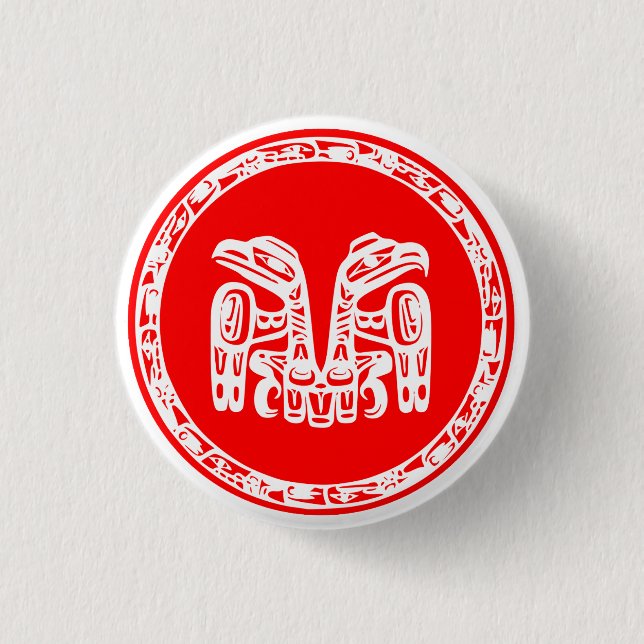 Badge Rond 2,50 Cm Drapeau de Haida (Devant)