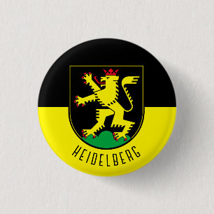 Badge Rond 2,50 Cm Drapeau de Heidelberg - ALLEMAGNE